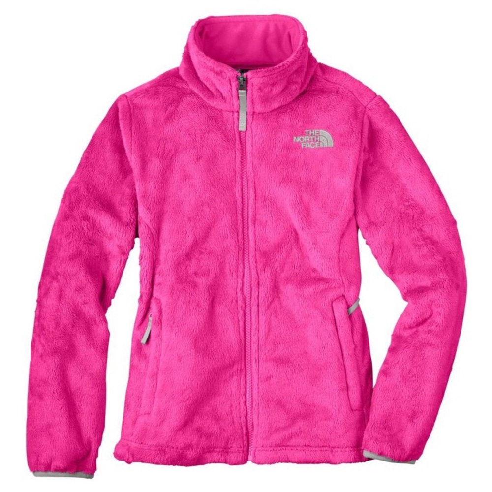 Hot pink fuzzy north face
